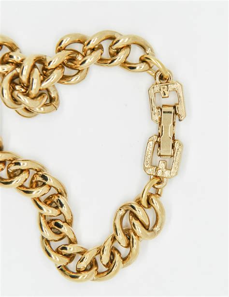 givenchy vintage logos chain bracelet gold|givenchy bracelet vintage 71.